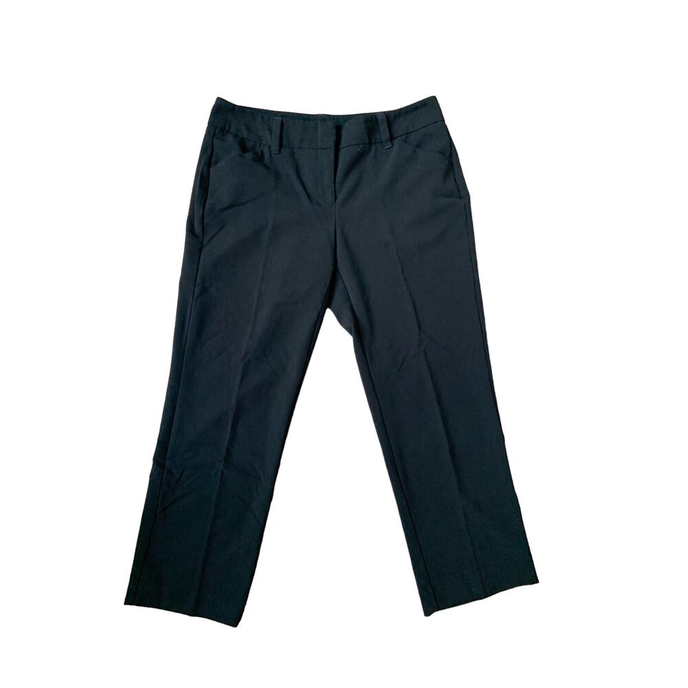 New York & Company Stretch Black Pants Capris Women's Size 2